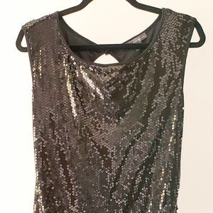 B L A C K Sequin Cocktail Dress - Size M